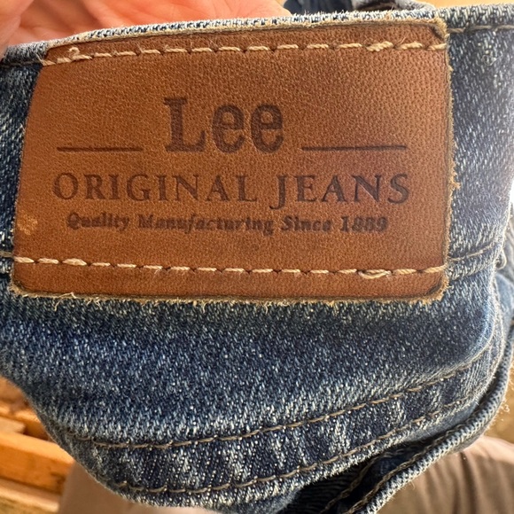 VINTAGE Lee Blue Denim Jeans-Straight Leg-Size 25/26 - Picture 7 of 14